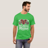 One Loved MAMA Cute Plaid Heart Family Valentine f Tシャツ (正面フル)