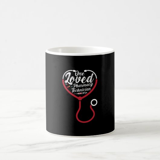 One Loved Pharmacy Technician Medicine Pharmacist コーヒーマグカップ (中央)