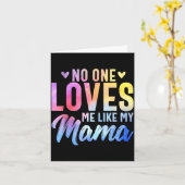 One loves like mama - mother's day son and daughte カード (黄色い花)
