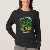 One Lucky 3rd Grade Teacher Shamrock St Patrick's  Tシャツ (正面)