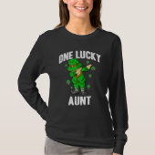 One Lucky Aunt St Patricks Day Dabbing Leprechaun  Tシャツ (正面)