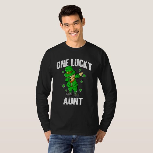 One Lucky Aunt St Patricks Day Dabbing Leprechaun  Tシャツ (正面フル)