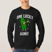 One Lucky Aunt St Patricks Day Dabbing Leprechaun  Tシャツ (正面)