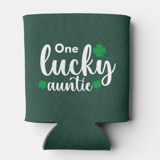 One Lucky Auntie Funny St Patrick Day 缶クーラー (裏面)