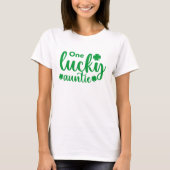 One Lucky Auntie Funny St Patrick Day Tシャツ (正面)
