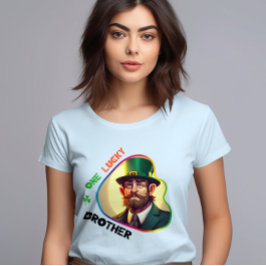 One Lucky Brother – 輝くシャムロックボール Tシャツ