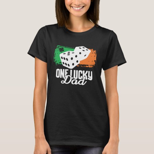 One Lucky Dad Dice Game  Family Group Matching Tシャツ (正面)