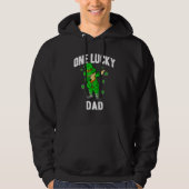 One Lucky Dad St Patricks Day Dabbing Leprechaun M パーカ (正面)