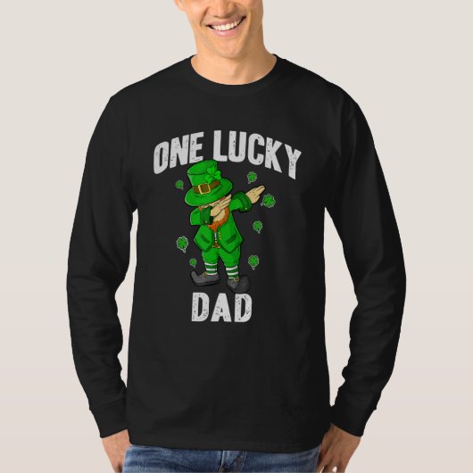 One Lucky Dad St Patricks Day Dabbing Leprechaun M Tシャツ (正面)