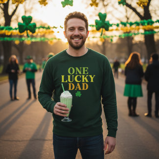 One Lucky Dad | St. Patrick's Day Dad Gift スウェットシャツ