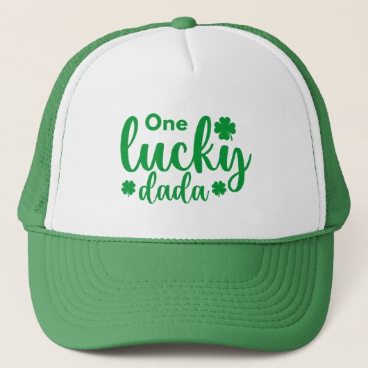 One Lucky Dada Funny St Patrick Day キャップ (正面)