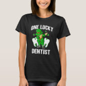 One Lucky Dentist St Patricks Day Dabbing Leprecha Tシャツ (正面)