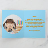 One Lucky Duckフォトガーリー子供の誕生日挨拶 カード (内部)