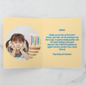 One Lucky Duckフォトガーリー子供の誕生日挨拶 カード (内部)