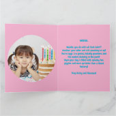 One Lucky Duckフォトガーリー子供の誕生日挨拶 カード (内部)