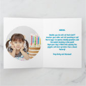 One Lucky Duckフォトガーリー子供の誕生日挨拶 カード (内部)