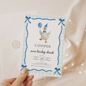 One Lucky Duck 1st Birthday 招待状