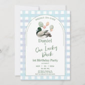 One Lucky Duck 1st Birthday Invitation 招待状 (正面)