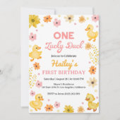 One Lucky Duck Birthday Invitation 招待状 (正面)
