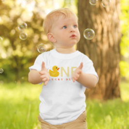 One Lucky Duck First Birthday Shirt ベビーTシャツ