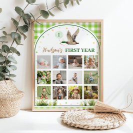 One Lucky Duck First Yearフォトマイルストーン ポスター