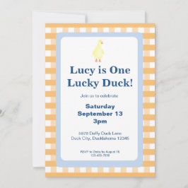 One Lucky Duck Invitation Template (Orange) 招待状