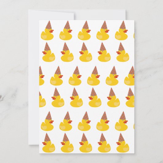 One Lucky Duck Invite 1st  First Birthday Cute 招待状 (裏面)