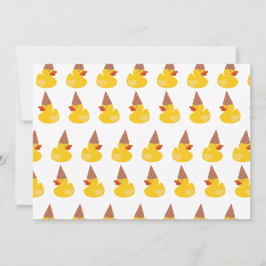 One Lucky Duck Invite 1st  First Birthday Photo 招待状 (裏面)