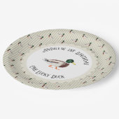 One Lucky Duck Mallard 1st Birthday ペーパープレート (アングル)