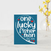 One Lucky Fisher Man 2026 Heart Valentine Matching カード (黄色い花)