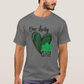 One Lucky Gigi Leopard Heart St Patrick’S Day Tシャツ (正面)