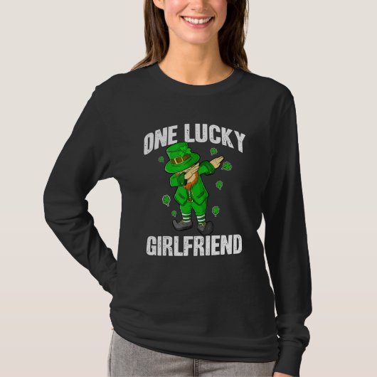 One Lucky Girlfriend St Patricks Day Dabbing Lepre Tシャツ (正面)