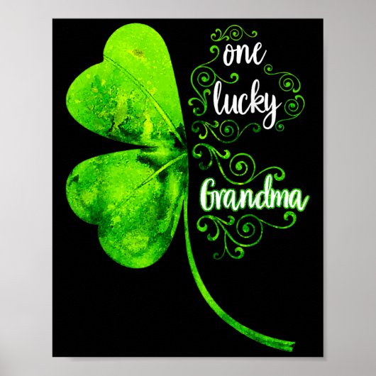 One Lucky Grandma Shamrock Grandma St Patricks Day ポスター (正面)