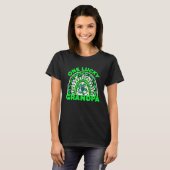 One Lucky Grandpa Good Luck Green Rainbow Shamrock Tシャツ (正面フル)