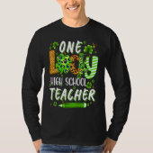 One Lucky High School Teacher Pencil Shamrock St P Tシャツ (正面)