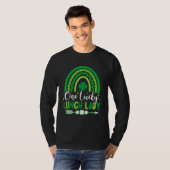 One Lucky Lunch Lady Irish Shamrock Rainbow St Pat Tシャツ (正面フル)