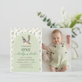 One Lucky Mallard Ducks 1st Birthday Photo 招待状 (スタンド正面)