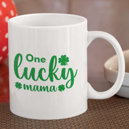 One Lucky Mama Funny St Patrick Day コーヒーマグカップ