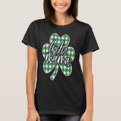 One Lucky Mama Shamrock Plaid Check St Patricks Da Tシャツ (正面)