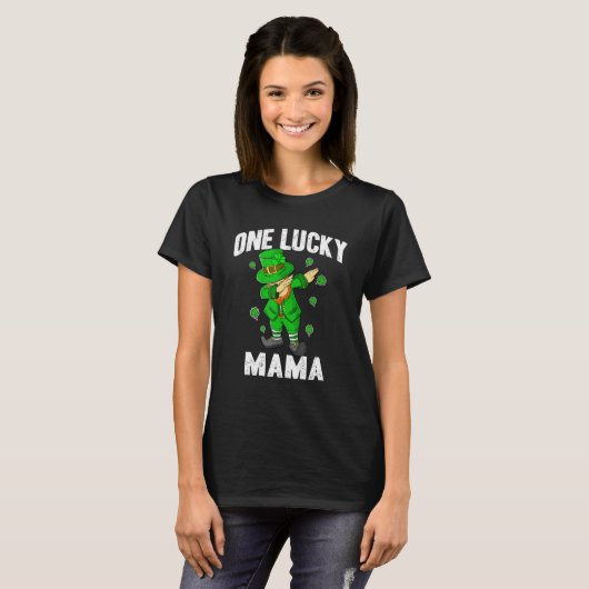 One Lucky Mama St Patricks Day Dabbing Leprechaun  Tシャツ (正面フル)