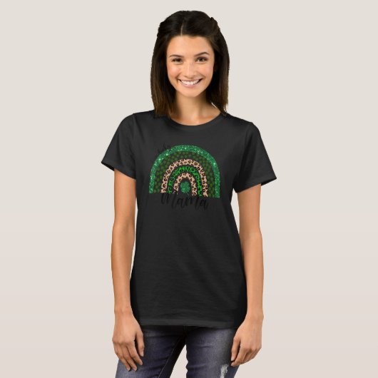 One Lucky Mama St Patricks Day Shirt Rainbow Irish Tシャツ (正面フル)