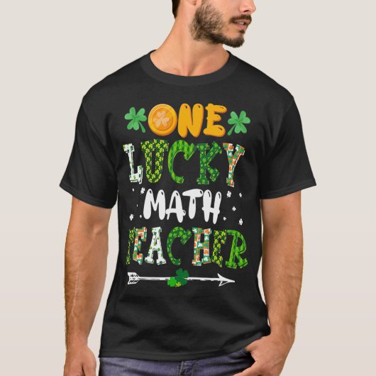 One Lucky Math Teacher St Patricks Day Buffalo Pla Tシャツ (正面)