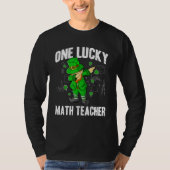 One Lucky Math Teacher St Patricks Day Dabbing Lep Tシャツ (正面)
