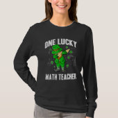 One Lucky Math Teacher St Patricks Day Dabbing Lep Tシャツ (正面)