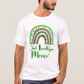 One Lucky Meme Irish Rainbow Leopard Patricks Day Tシャツ (正面)