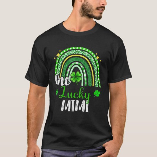 One Lucky Mimi Leopard Print Rainbow St Patrick’S Tシャツ (正面)