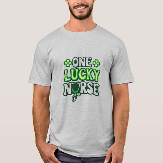 One Lucky Nurse – St. Patrick’s Day Nurse Design Tシャツ (正面)