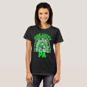 One Lucky Pa Good Luck Green Rainbow Shamrock Leop Tシャツ (正面フル)