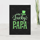 One Lucky Papa Greeting Card カード (正面)