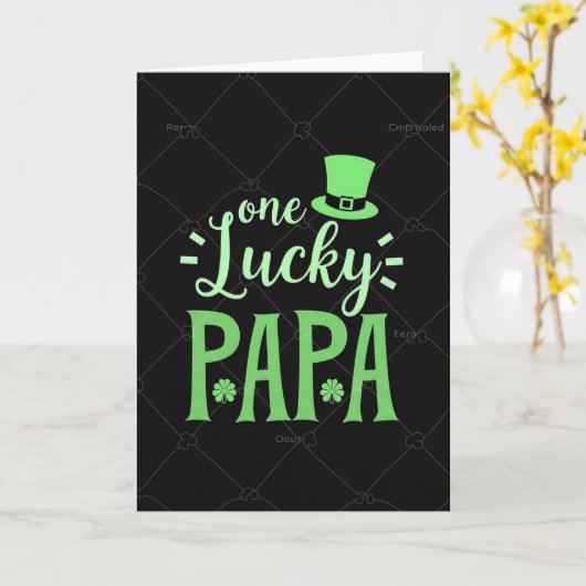 One Lucky Papa Greeting Card カード (黄色い花)